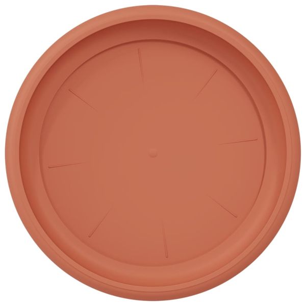 Кръгъл поднос за цветя 6 pcs Червено тухла Ø 23,5 x 2,5 см