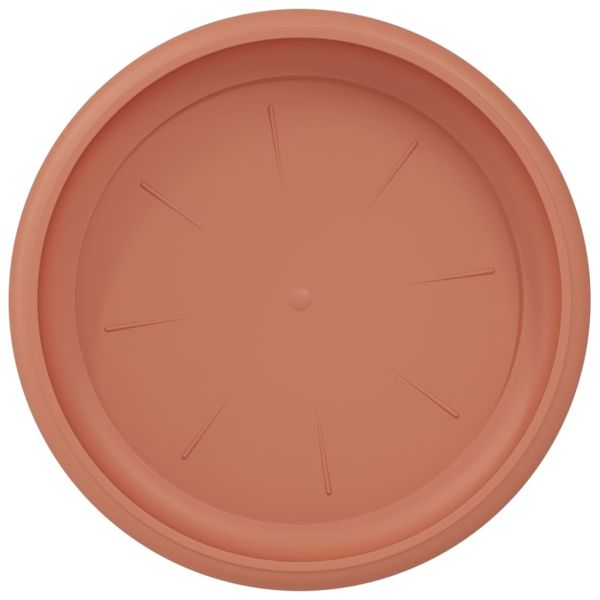 Кръгъл поднос за цветя 24 pcs Червено тухла Ø 21,5 x 2,5 см
