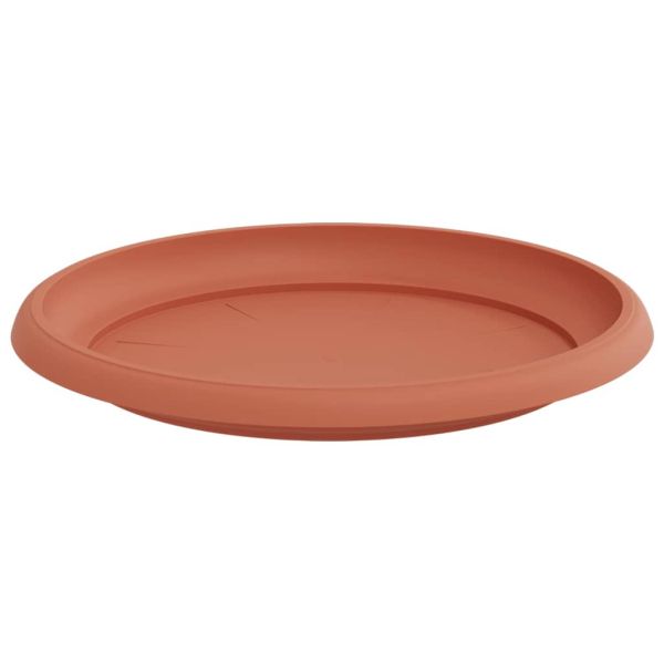 Кръгъл поднос за цветя 24 pcs Червено тухла Ø 23,5 x 2,5 см