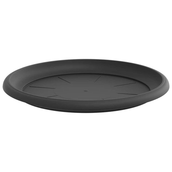 Кръгъл поднос за цветя 24 pcs Черно Ø 27 x 2,5 см Пластмаса