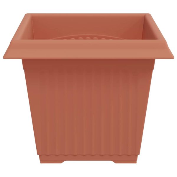 Квадратна цветна саксия 6 pcs Червено тухла 33 x 33 x 26 см