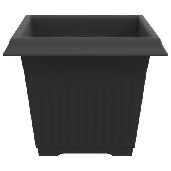 Квадратна цветна саксия 6 pcs Черно 28,5 x 28,5 x 22 см