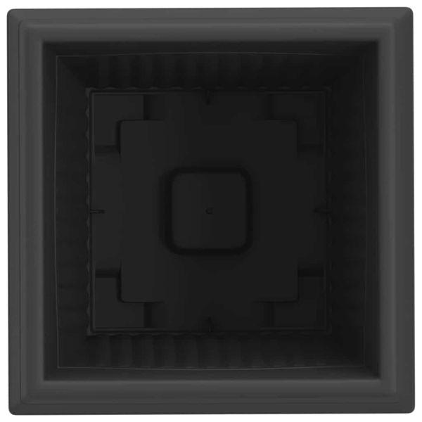 Квадратна цветна саксия 6 pcs Черно 33 x 33 x 26 см Пластмаса