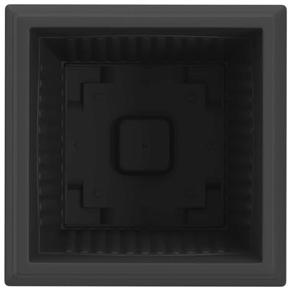 Квадратна цветна саксия 6 pcs Черно 43 x 43 x 33,5 см Пластмаса