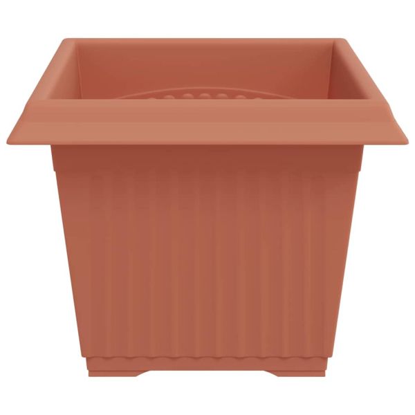 Квадратна цветна саксия 24 pcs Червено тухла 23 x 23 x 17,5 см