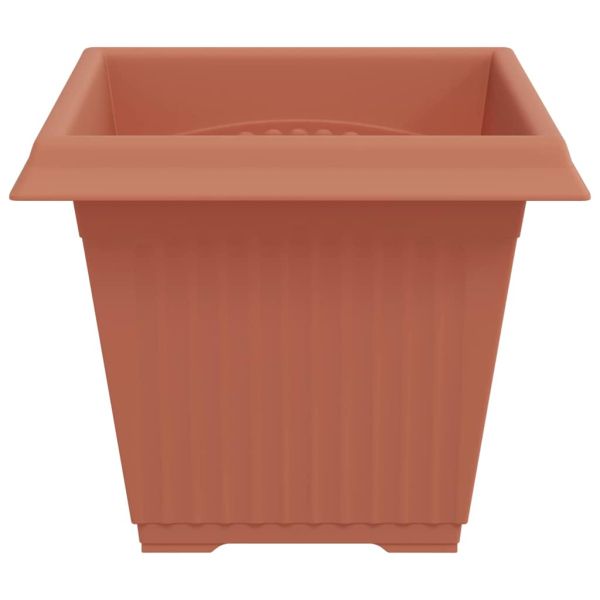 Квадратна цветна саксия 24 pcs Червено тухла 38 x 38 x 30 см