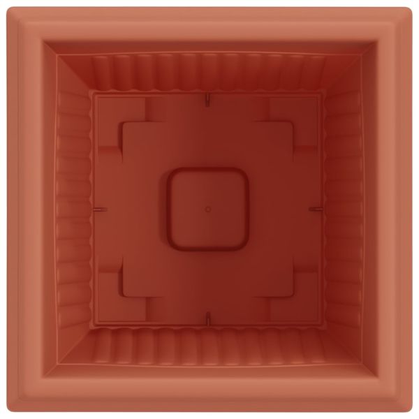 Квадратна цветна саксия 24 pcs Червено тухла 38 x 38 x 30 см