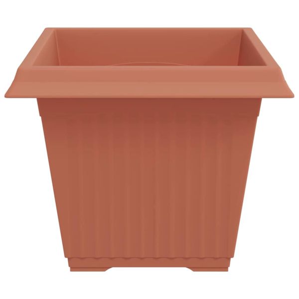 Квадратна цветна саксия 24 pcs Червено тухла 43 x 43 x 33,5 см