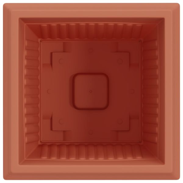 Квадратна цветна саксия 24 pcs Червено тухла 43 x 43 x 33,5 см