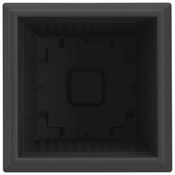 Квадратна цветна саксия 24 pcs Черно 16 x 16 x 14 см Пластмаса
