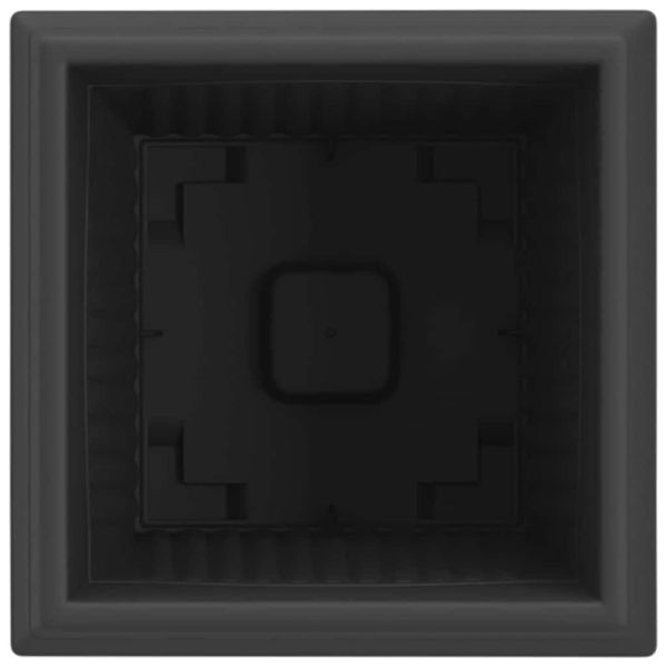 Квадратна цветна саксия 24 pcs Черно 20 x 20 x 16 см Пластмаса