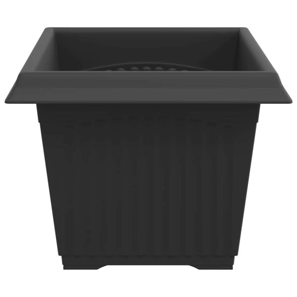 Квадратна цветна саксия 24 pcs Черно 23 x 23 x 17,5 см