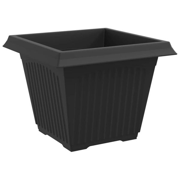 Квадратна цветна саксия 24 pcs Черно 43 x 43 x 33,5 см
