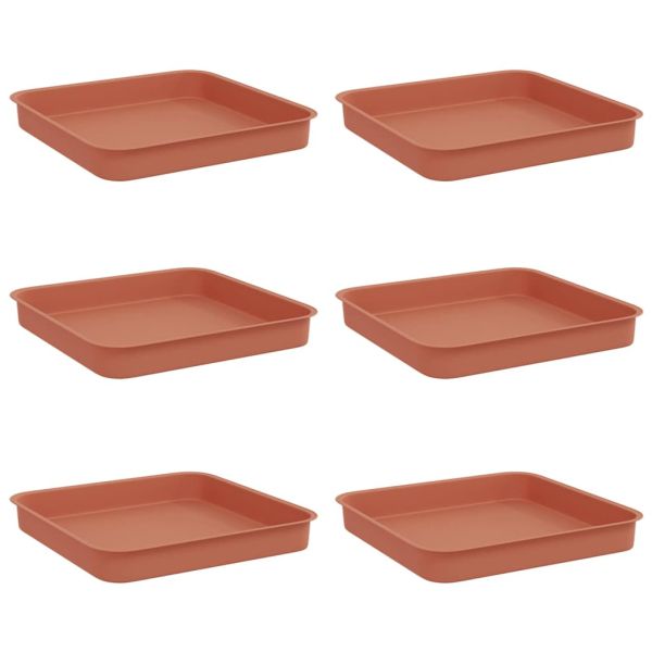 Квадратен цветен поднос 6 pcs Червено тухла 15 x 15 x 2 см