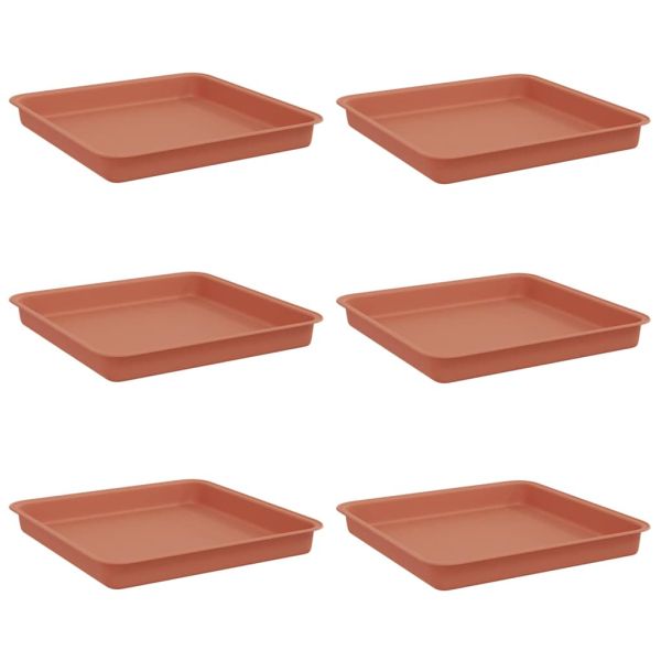 Квадратен цветен поднос 6 pcs Червено тухла 18 x 18 x 2 см