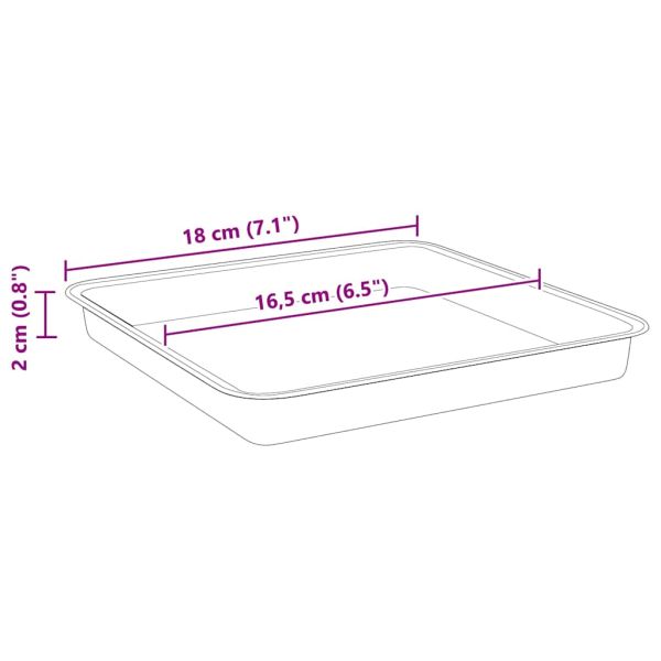 Квадратен цветен поднос 6 pcs Червено тухла 18 x 18 x 2 см