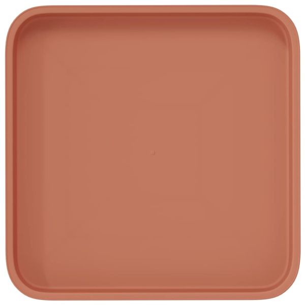Квадратен цветен поднос 6 pcs Червено тухла 21 x 21 x 2 см