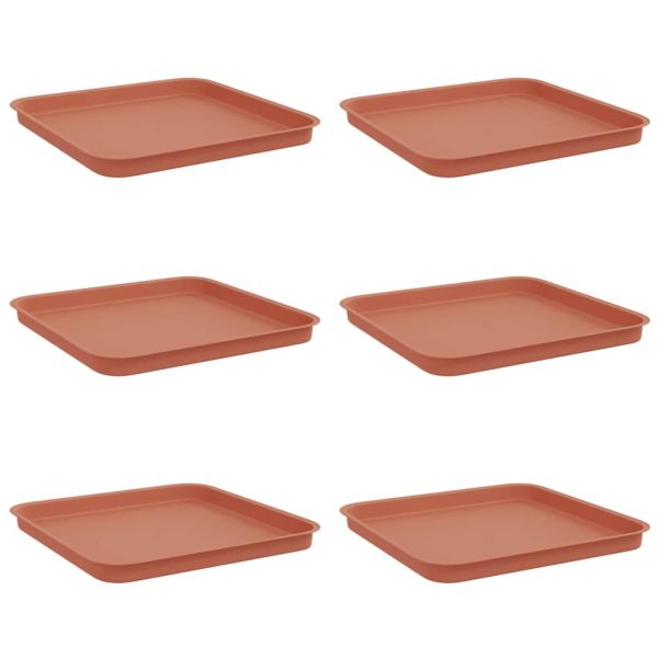 Квадратен цветен поднос 6 pcs Червено тухла 32 x 32 x 2,5 см