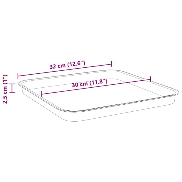 Квадратен цветен поднос 6 pcs Червено тухла 32 x 32 x 2,5 см