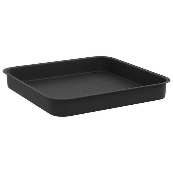 Квадратен цветен поднос 6 pcs Черно 15 x 15 x 2 см Пластмаса