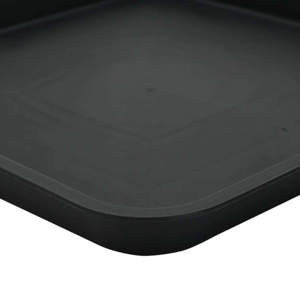 Квадратен цветен поднос 6 pcs Черно 15 x 15 x 2 см Пластмаса