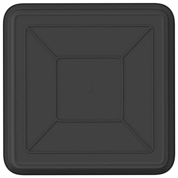 Квадратен цветен поднос 6 pcs Черно 18 x 18 x 2 см Пластмаса