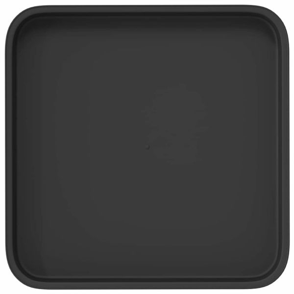 Квадратен цветен поднос 6 pcs Черно 21 x 21 x 2 см Пластмаса
