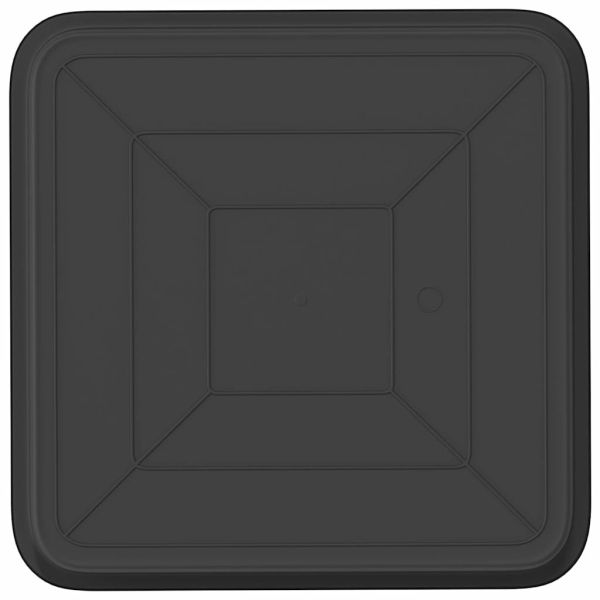 Квадратен цветен поднос 6 pcs Черно 36 x 36 x 2.5 см Пластмаса