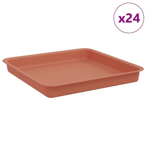Квадратен цветен поднос 24 pcs Червено тухла 18 x 18 x 2 см