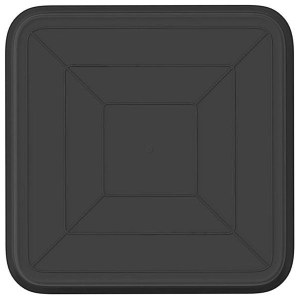 Квадратен цветен поднос 24 pcs Черно 15 x 15 x 2 см Пластмаса