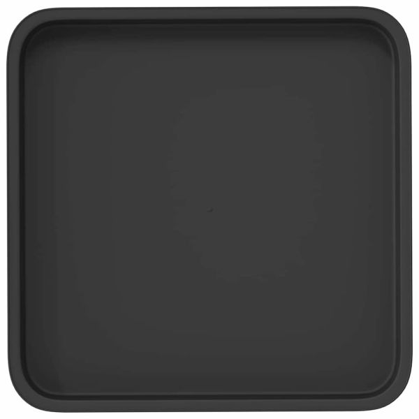 Квадратен цветен поднос 24 pcs Черно 36 x 36 x 2.5 см Пластмаса