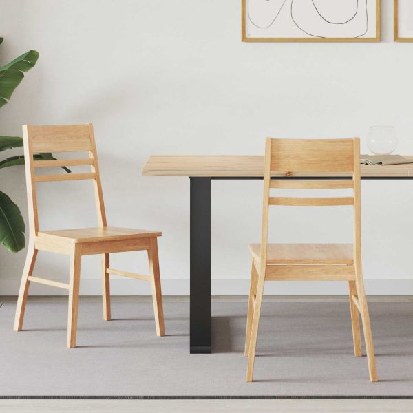 Обедени столове 2 pcs Естествен 43 x 54 x 89 см