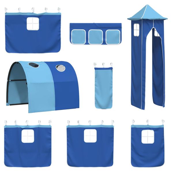 Легло на двуетажно легло за деца Бял и син 100 x 200 cm Метал