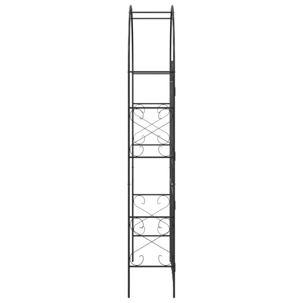 Градинска арка Едноцветен Черно 115 x 37 x 226 см