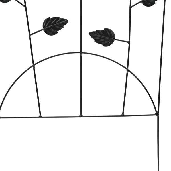 Градска ограда 3 pcs Черно 110,5 x 42,5 см Стомана