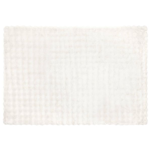 Анти-слип изкуствено одеяло от заешка козина Olite 4 pcs Бяло