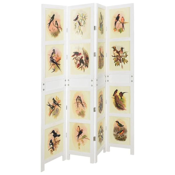 Ромdivider панел Бяло 141,5 x 165 см МДФ