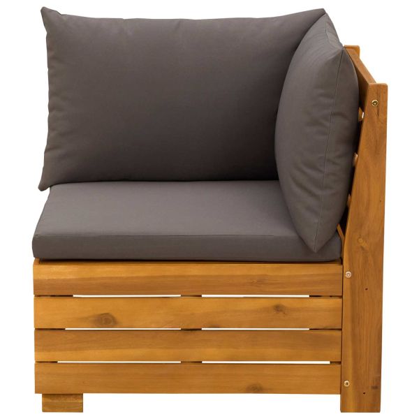 2 Брой Комплект за почивка в градина Солидно акациево дърво