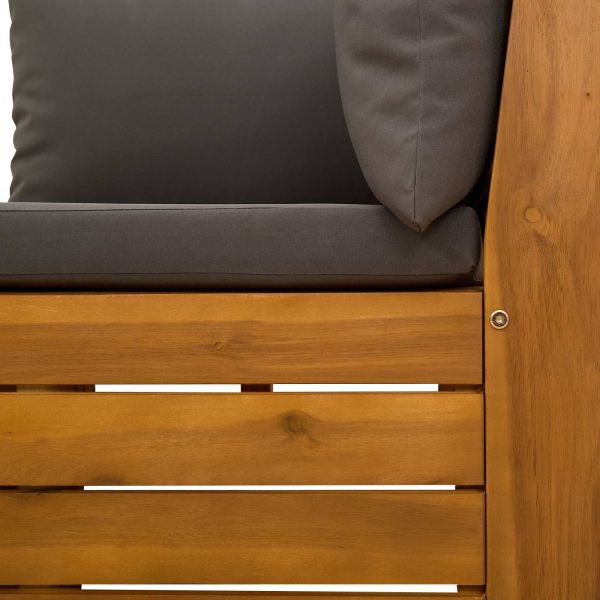 2 Брой Комплект за почивка в градина Солидно акациево дърво