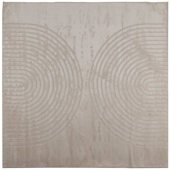 Килими за помещение GALATI Бежово 120 x 120 cm Полиестер