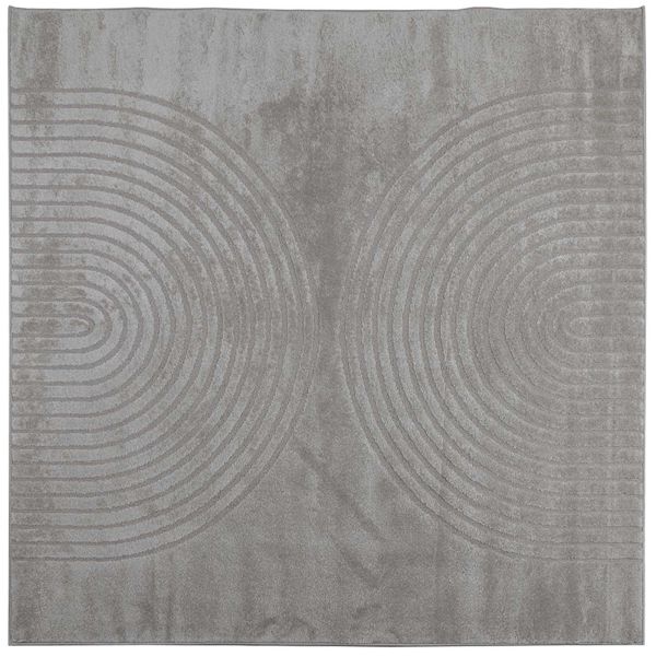 Килими за помещение Квадратна GALATI Сив 240 x 240 cm Полиестер