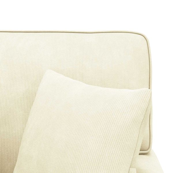 Шезлонг с пола с възглавница 3 pcs Крем Кордюрова тъкан