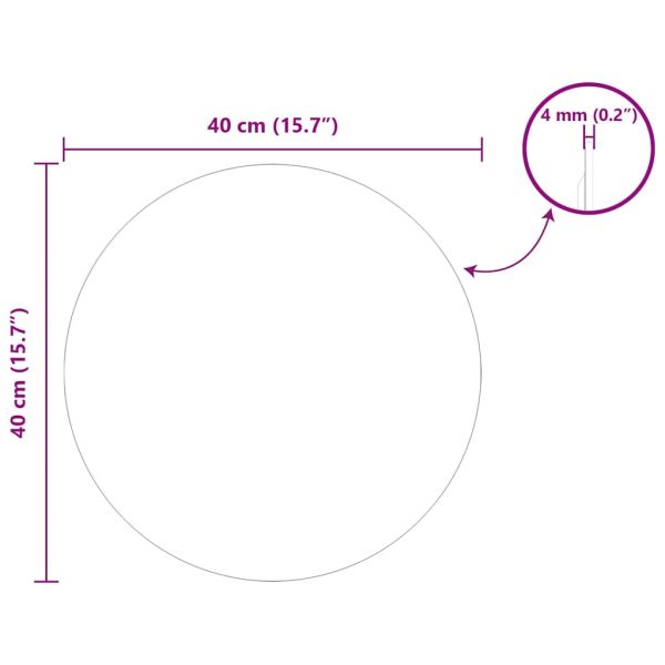 Стенни огледала Кръгла Ø 40 cm закалено стъкло