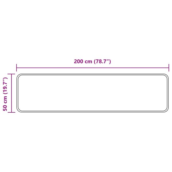 Каса за килим MARSA Черен 50 x 200 см Полиестер и PVC