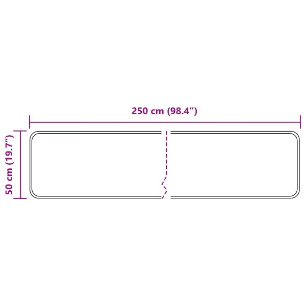 Каса за килим MARSA Черен 50 х 250 см Полиестер и PVC