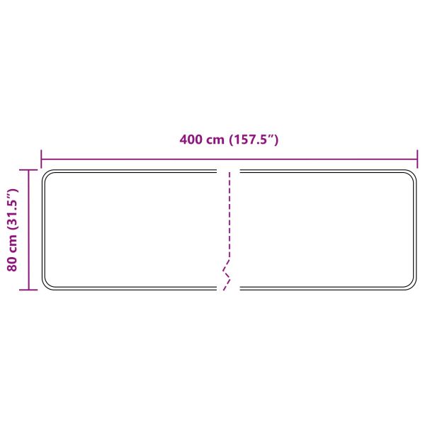 Каса за килим MARSA Черен 80 x 400 см Полиестер и PVC