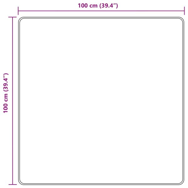 Каса за килим MARSA Черен 100 x 100 cm Полиестер и PVC