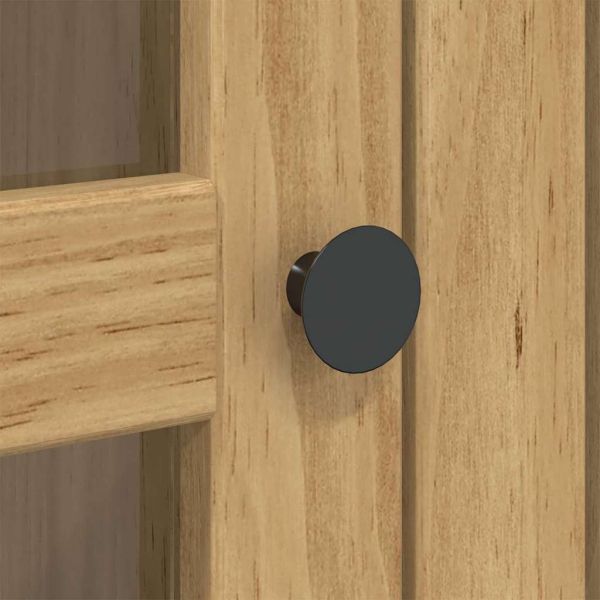 Шкаф с стъклени врати BODO Меден кафяв 115,5 x 38,5 x 117,7 см