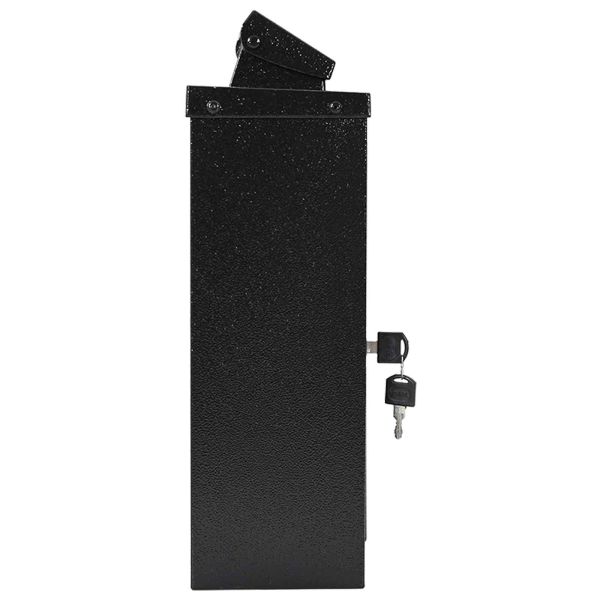 Стенно монтирана пощенска кутия с врата Черно 29 x 13 x 41 см