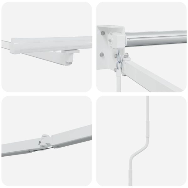 Електрическа разтегателна рамка за сенник Бял 3,5 x 2,5 m